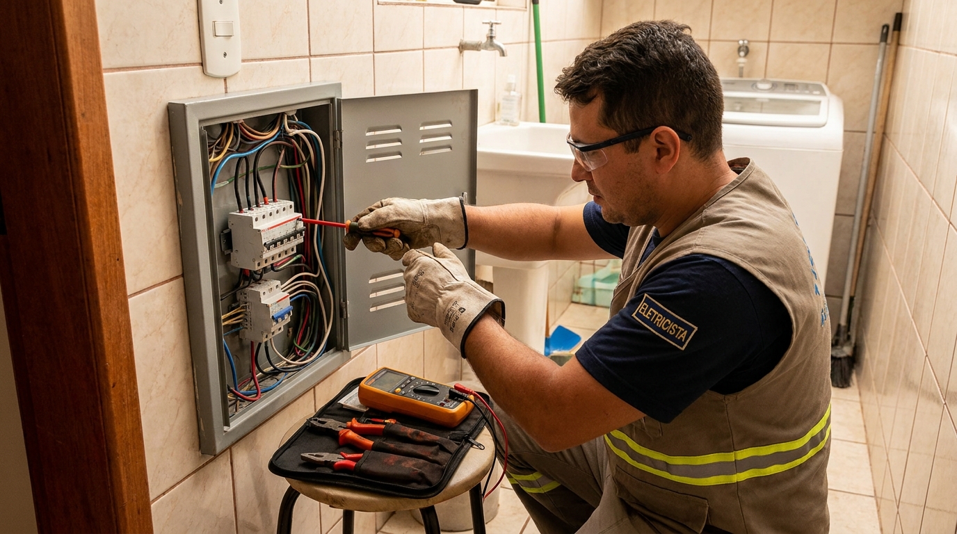 Instalacao de disjuntor residencial em Viamão‑RS