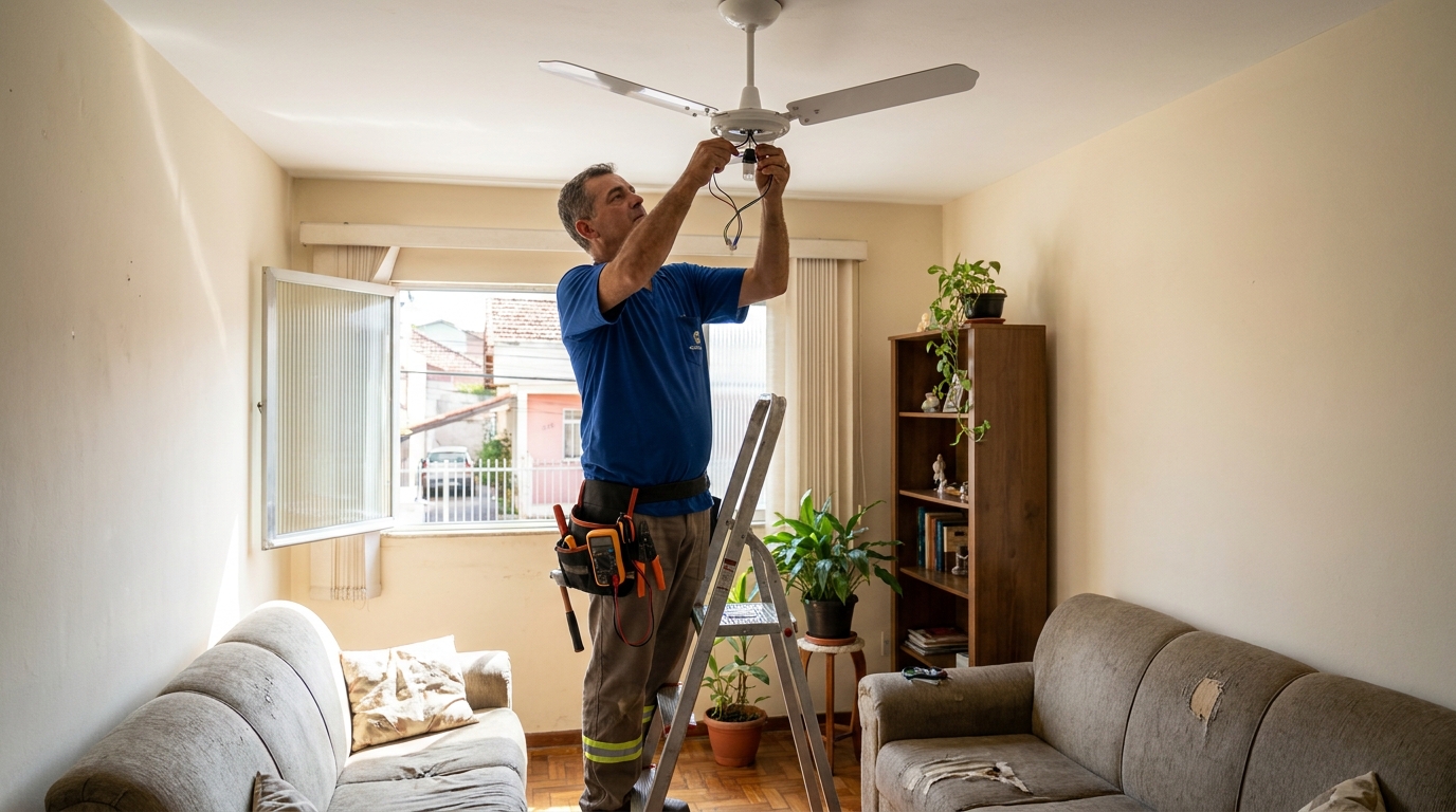 Instalacao de ventilador de teto em Viamão‑RS