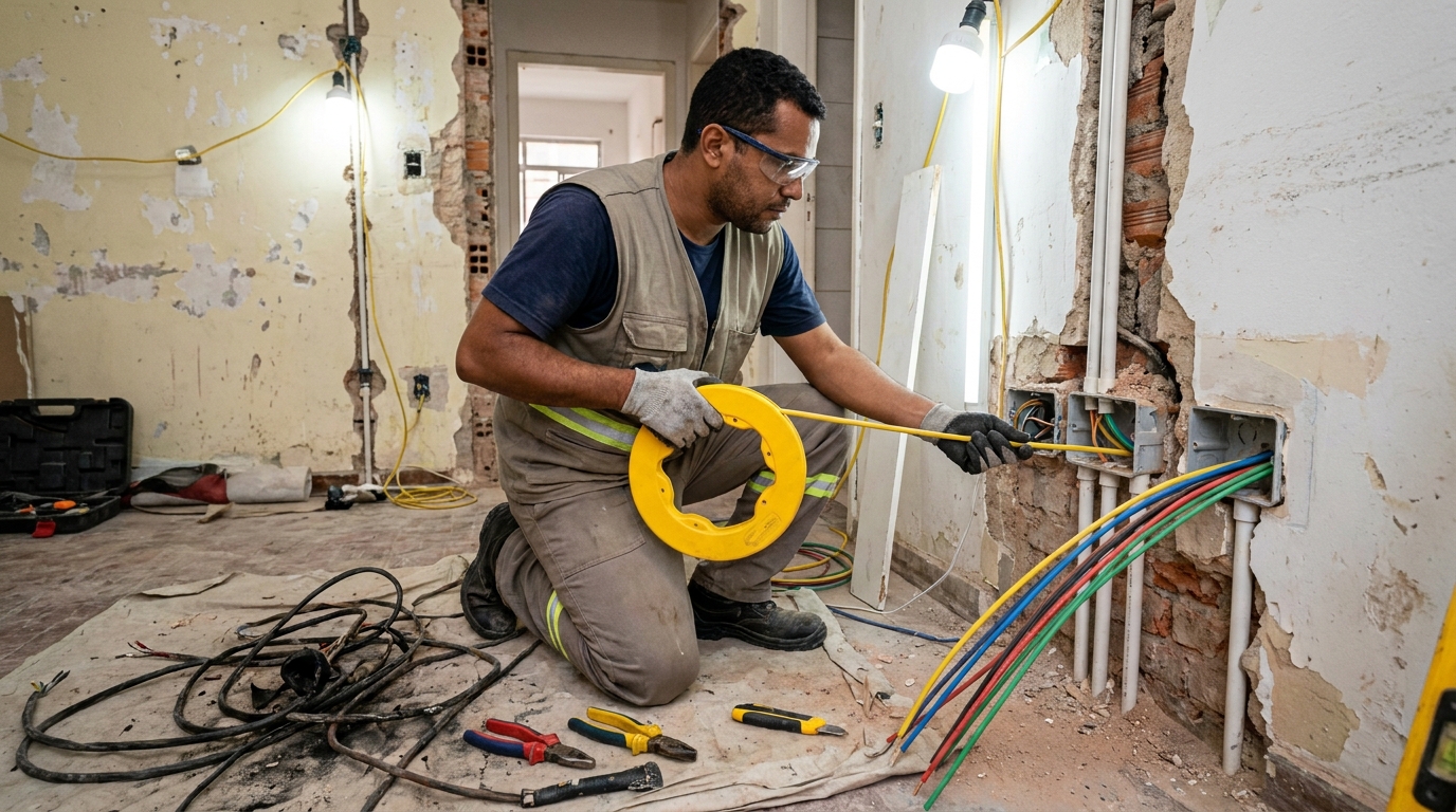 Troca de fiacao eletrica profissional em Viamão‑RS