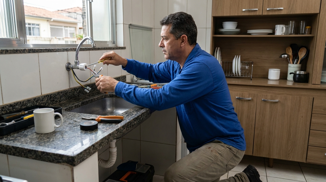 Troca de torneira eletrica em Viamão‑RS